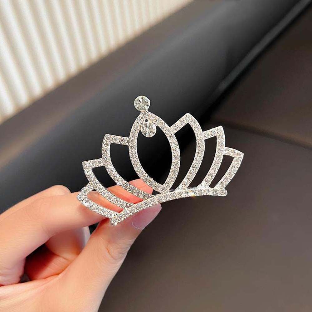 Pearl Crystal Crown Hair Comb Flower Rhinestone Hairpins Fashion Children Tiara Headband  Party