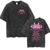 Rapper Jul Stade De France Album 2026 Vintage Washed T-Shirt Herren Damen Sommer Oversized Mode Hochwertige T-Shirts Streetwear