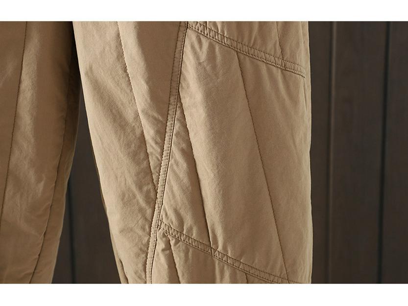 2026 Women's Winter Quilted Cotton Harem Pants with Elastic Waist