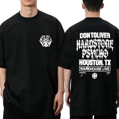 Don Toliver Hardstone Psycho 2025 New Album Graphic T Shirt Men Women Oversized Vintage Short Sleeve T-shirts Unisex Cotton Tops