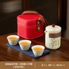 The whole set of tea sets, kung fu teacups, ceramic high-end gift boxes, gift-giving opening New Year's gifts