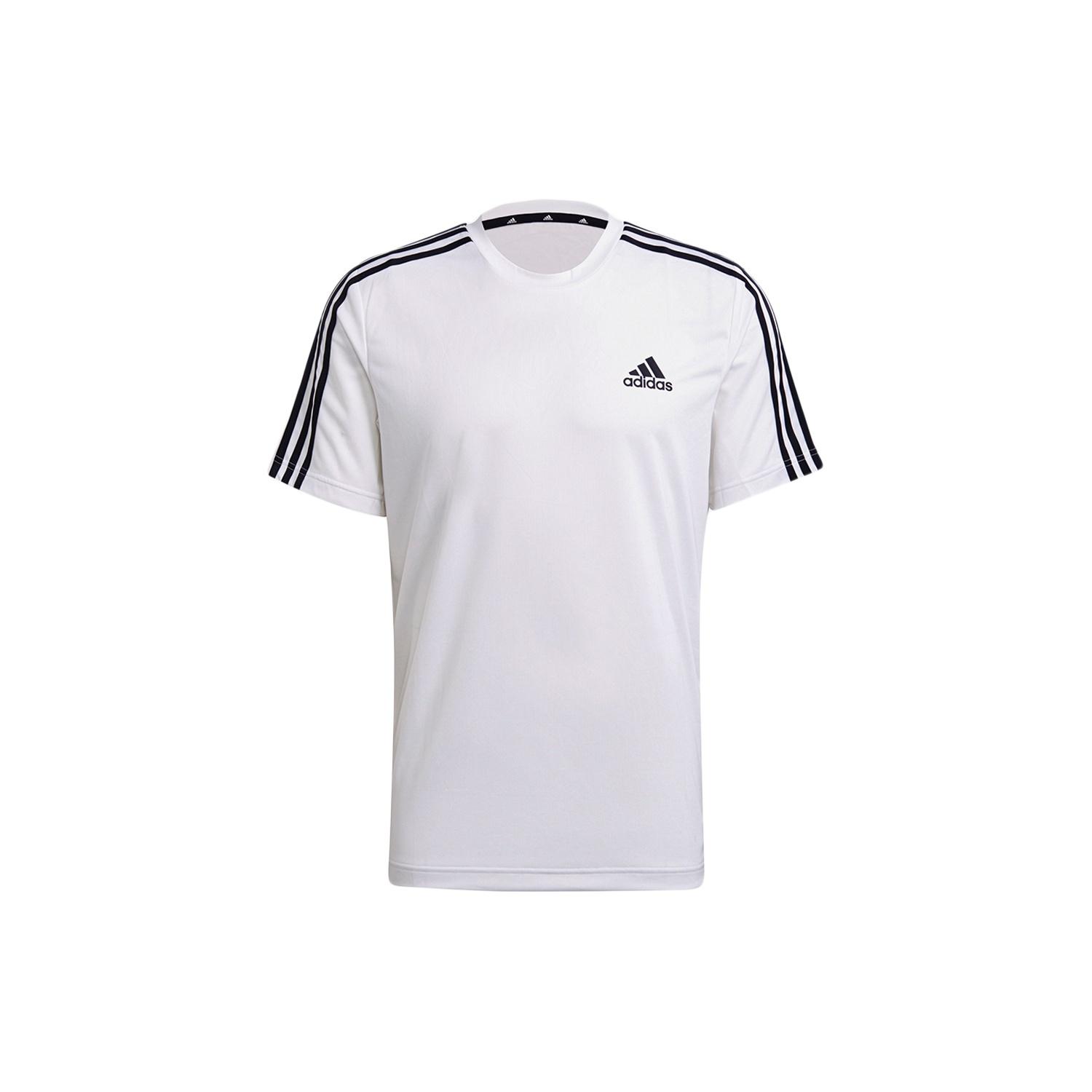 adidas Aeroready Sports Triple Stripes Short Sleeve Men s White GM2156 XXL