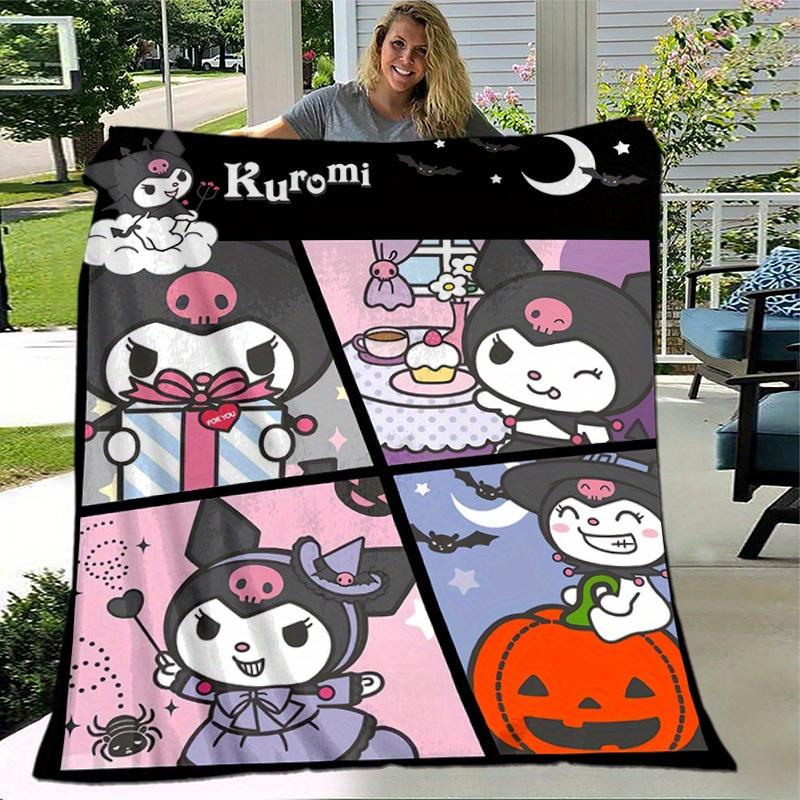 1pc. Halloween Themed Kuromi Plushie Decorative Blanket - Perfect for Home, Office, or Outdoor Use as a Gift Ideaz0411260