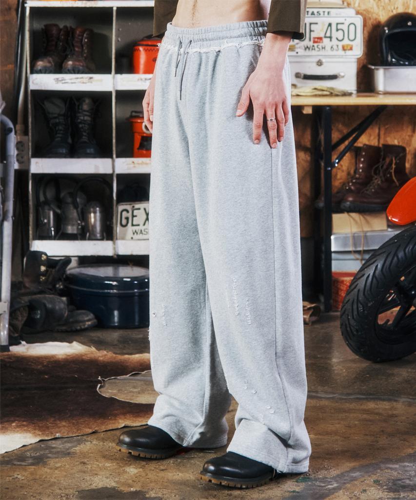 The Vinyl House Damaged Sweat Pants Gray