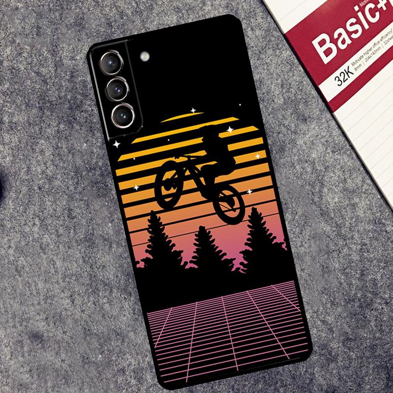 MTB Mountain Bike Cycling Bicycle Case For Samsung Galaxy S24 S23 S22 S21 Ultra Plus Note 10 Note 20 S8 S9 S10 S20 FE Cover