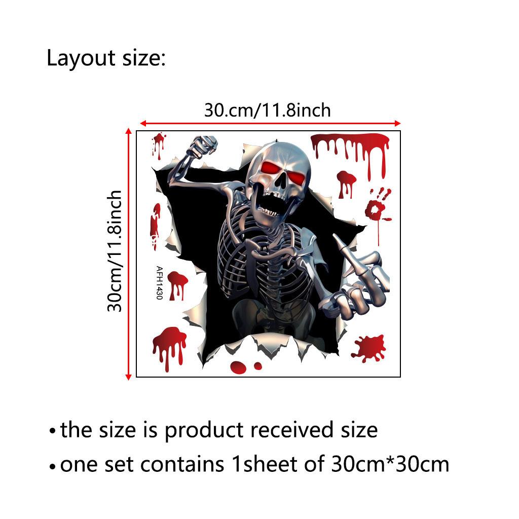 3D Halloween Floor Wall Decals Scary Ghost Halloween Wall Stickers, Removable Peel And Stick Halloween  Scary sticker  Decor