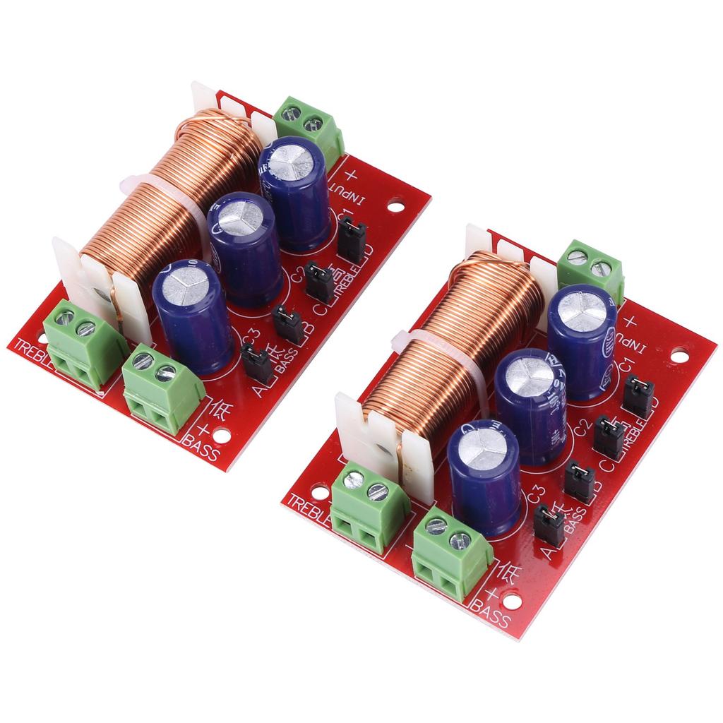 2Pcs 400W Speaker Crossover 2 Way Audio Adjustment Tweeter Speakers Filter Frequency Divider for 2-16Ohm