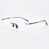 Frameless Sandalwood Glasses: Pure Titanium Butterfly Frames with Myopia-Ready Flat Lenses