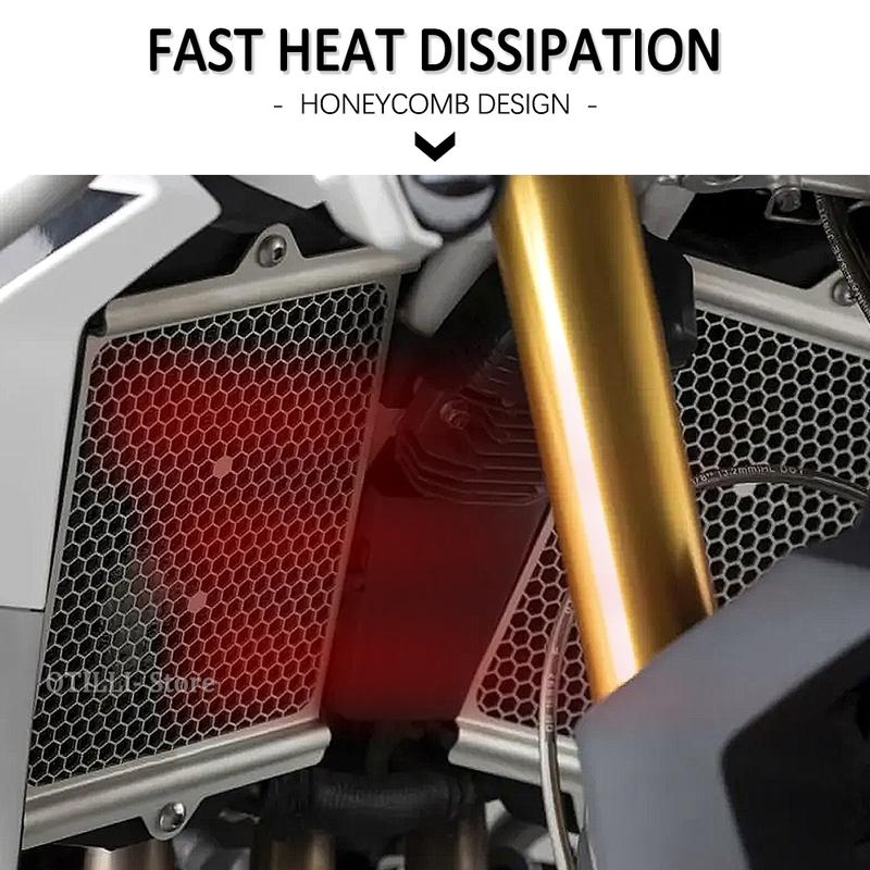 For TIGER 850 Sport Motorcycle Front Radiator Water Cooler Grille Guard Cover Protector For Tiger 900 /GT/GT Pro/Rally/Rally Pro