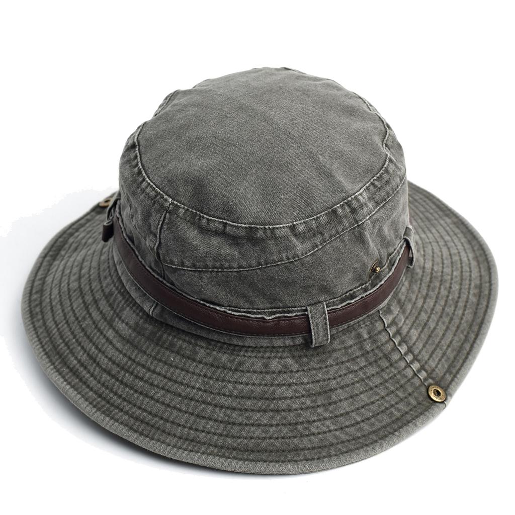 Washed Cotton Bucket Hats Spring Summer Men Women Panama Hat Fishing Hunting Cap Sun Protection Caps Outdoor Sun Hat