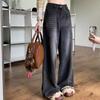 Loose Retro Jeans Women Straight Leg Baggy Denim Pants Fashion Cowboy Trousers  Girls Lady