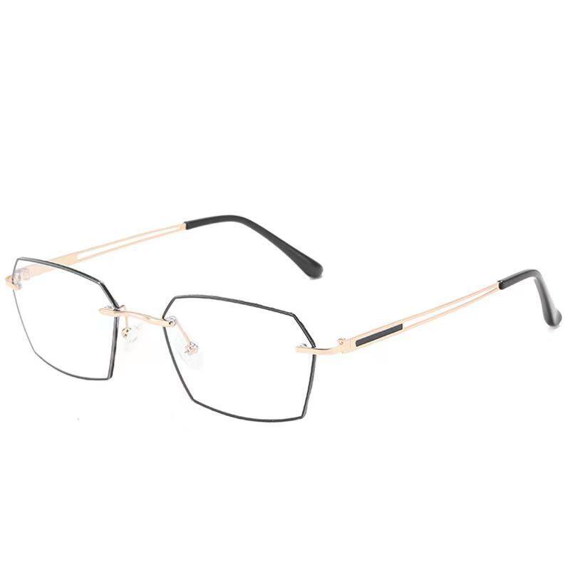 

Anti-Blue Light Reading Glasses New Metal Frame Men S High-Definition Business Style Presbyopia Glasses With Grade 0 To +4.0 0