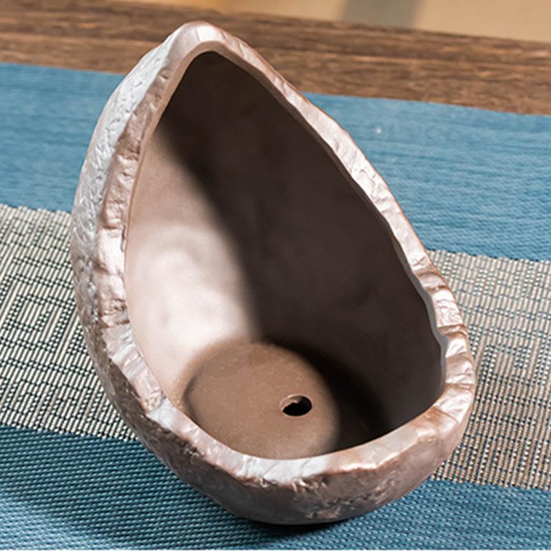 Chińska Fioletowa Piasek Półksiężycowa Doniczka Bonsai, Roślina Kwiatowa, Doniczka Sukulentowa, Wystrój Domu W Stylu Vintage Salon, Dekoracja Pulpitu