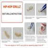 Top & Bottom Set Hiphop Teeth Grillz Removable Design Dental Grills Tooth Caps  for Women Men