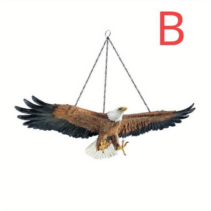 1pcs Eagle Wall Sculpture Resin Animal Hanging Ornament Eagle for Garden Home Decor Craft Gifts Figurines Small Eagle Flying