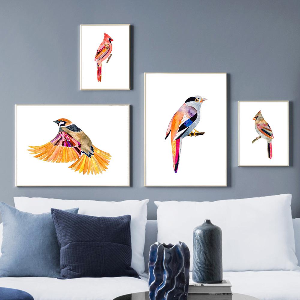 Toucan Watercolor Tropical Rain Forest  Wall Art Canvas Painting Nordic Toucan Posters And Print Picture Living Room Home Decor