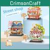 Coffee And Snack Shop Vending Car Assembled Model Ornament For Gift Children