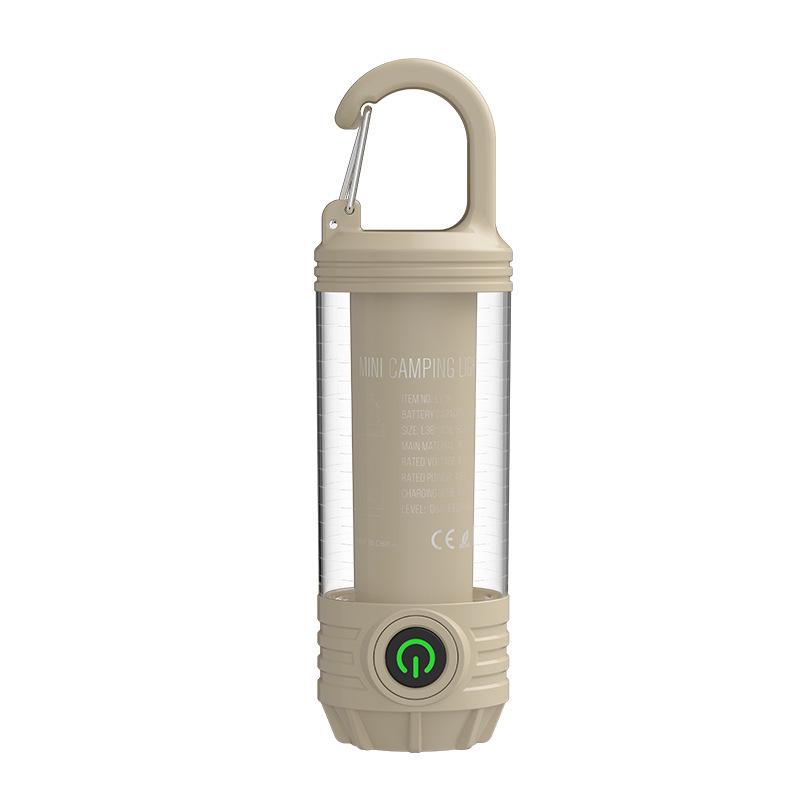 Portable Waterproof Camping Light with Type-C Charging, Hook, and Emergency Lighting