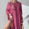 Loose Swimsuit Cover Up Dress Hollow Out Beachwear Shirt Fashion Summer Sunscreen Smock  for Women