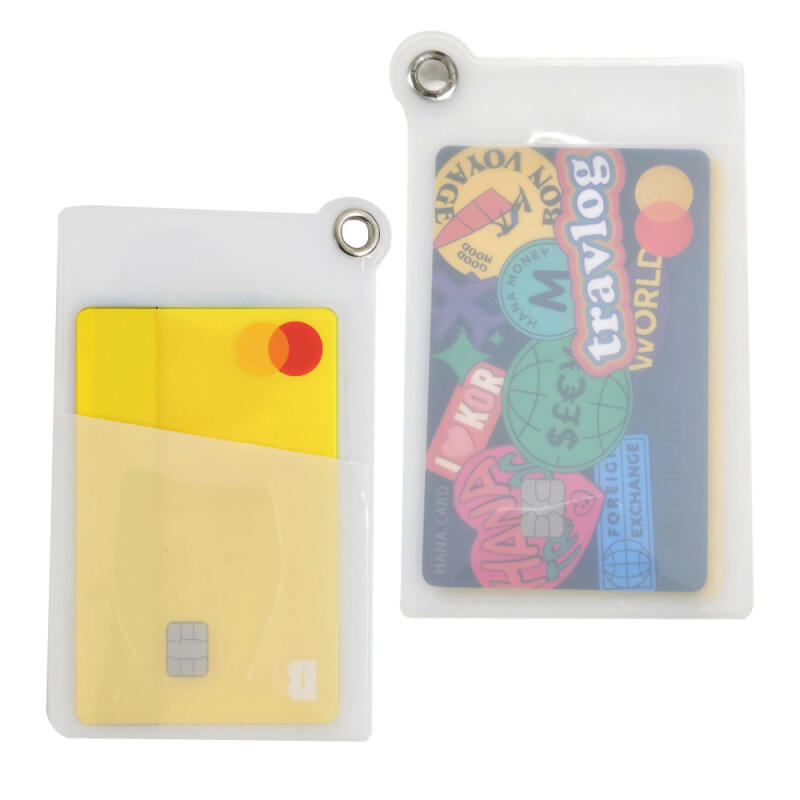 

PVC double-sided pocket transportation card case