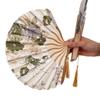 Bamboo Ancient Hand  Fan Colorful Shank Classical Dance Fan  Clothing Accessories