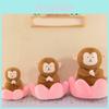 New Lotus Monkey Plush Toy Soft Cuddly Pillow Stuffed Animal For Girls And Kids
