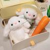 Handmade Keychain Bag Accessory Plush Gardener Rabbits Keychain Charm Portable Key Rings Adornment Bag Ornament