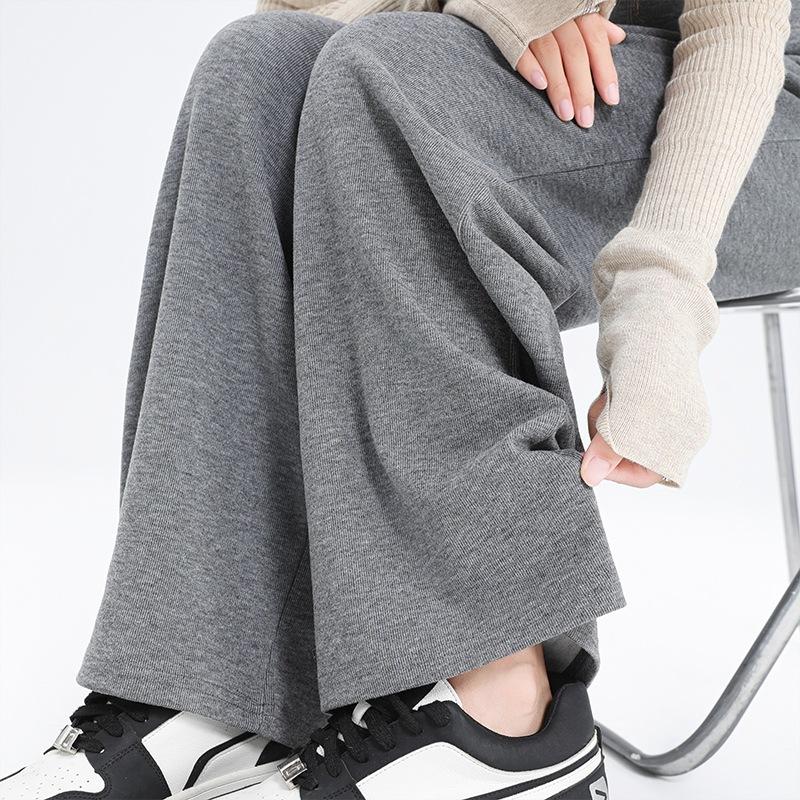 

#Беременность кашемировые прямые брюки на кулиске верхняя одежда утолщенные зимние свободные повседневные широкие брюки верхняя одежда брюки 3XL серый