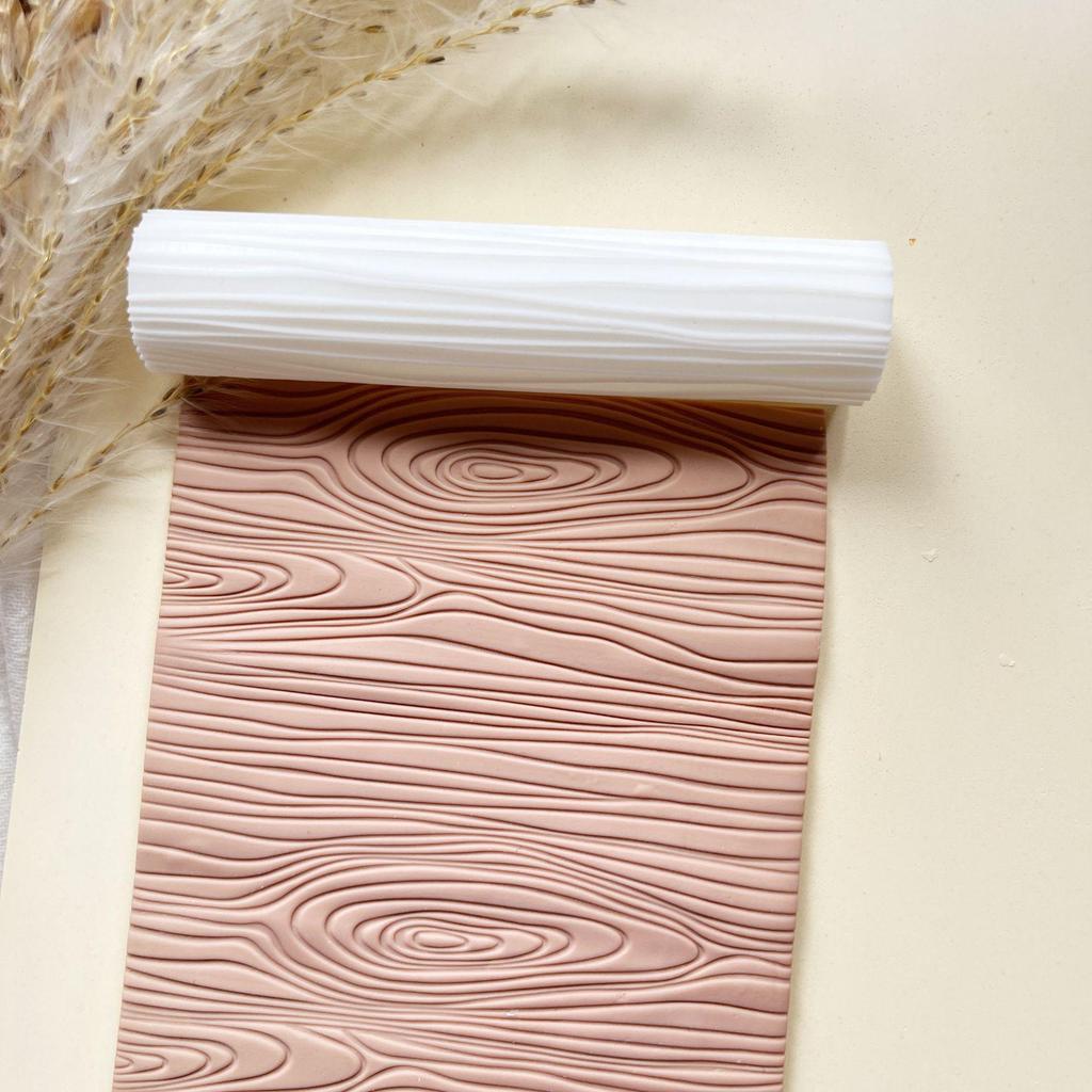 High-Precision Natural Wood Grain Texture Roller for Polymer Clay