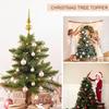 1pcs 23cm Christmas Tree Topper Red Gold Silver Tip Shaped Ornament Gourd Ball Hanging Pendant Xmas Decor For Home 2025 Navidad
