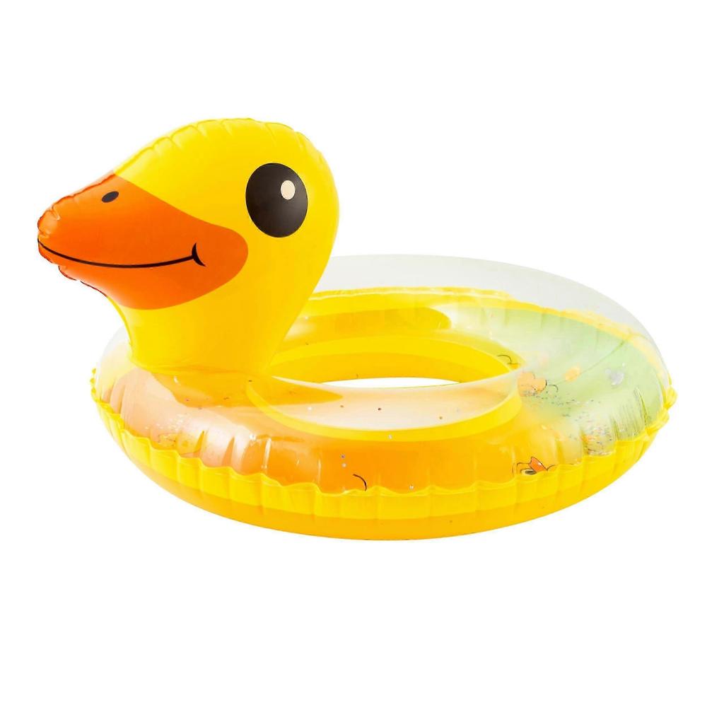 Aufblasbarer Entenpool Blitzzusammenfassung mit Schrägen aufblasbar Gelber Schwimmring Sommer_qlsg