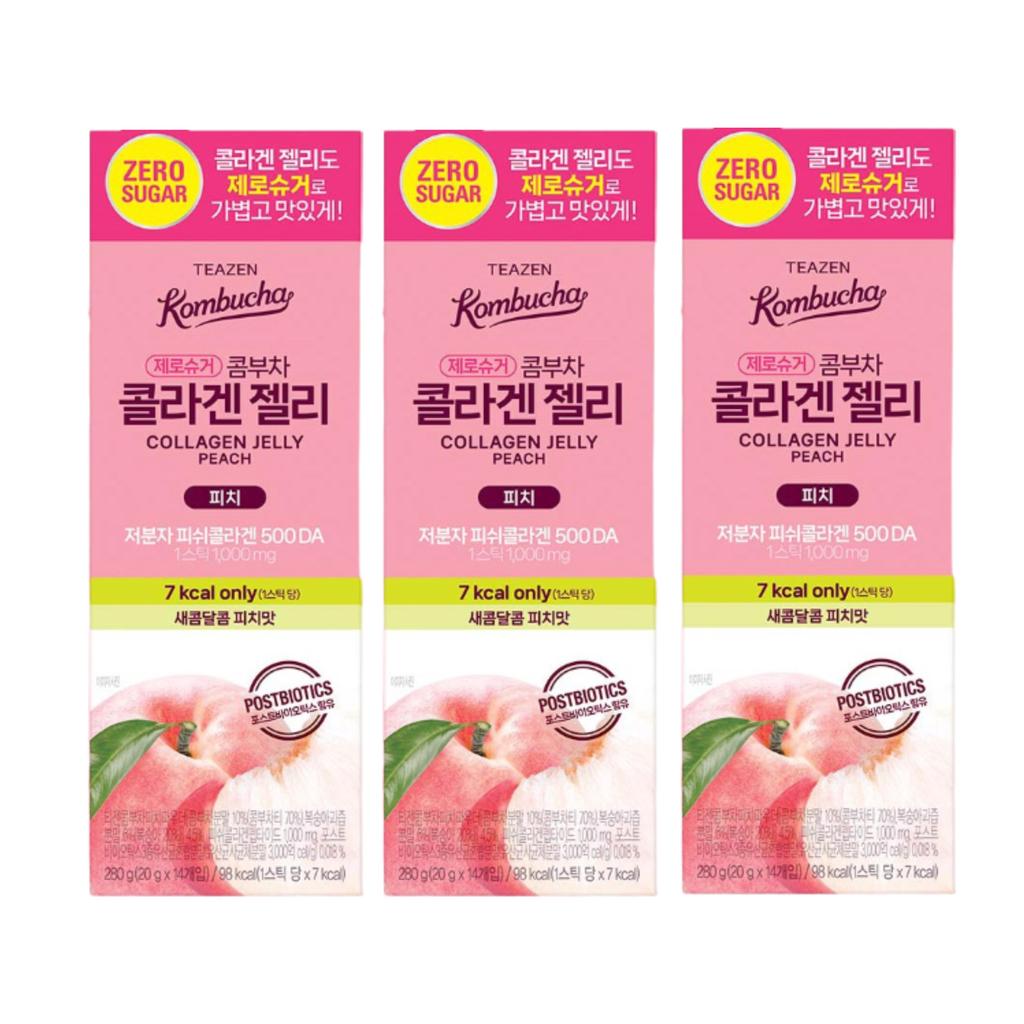 Teazen Kombucha Collagen Jelly (20g × 14 Sticks)  (3 Options)