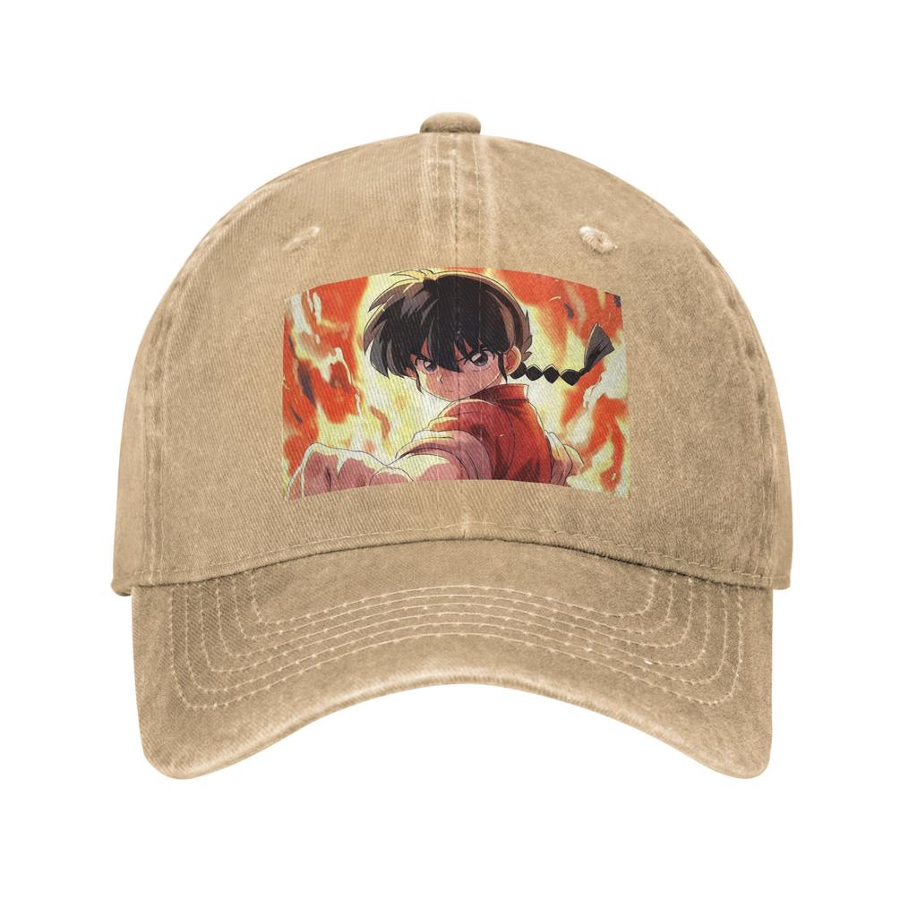 Ranma ? Saotome Pig Girls Washed Denim Cap Casual Baseball Caps Adjustable Hat Summer Unisex Baseball Hats