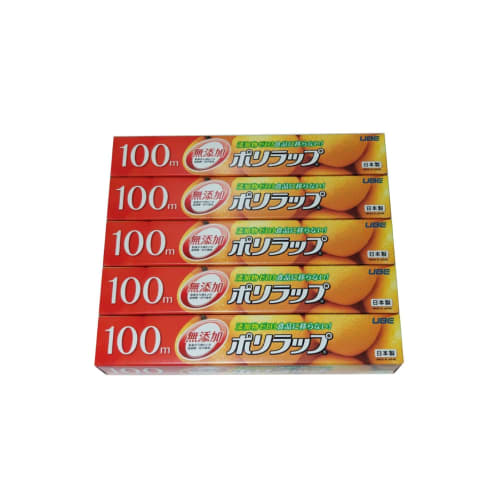 

Ube Film Polywrap Kitchen Food Wrap, 30cm x 100m, 5-Pack, Additive-Free, Baby-Safe, Perfect for Preserving Baby Food, Disaster Preparedness, Made in J
