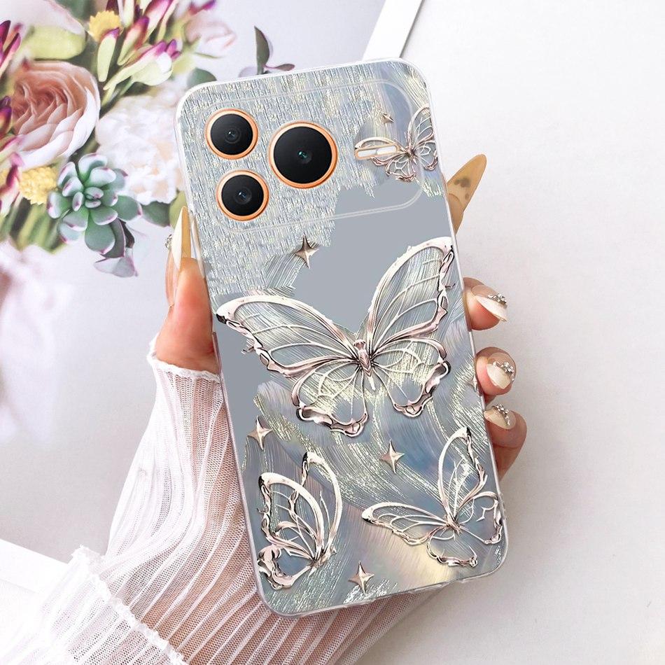 For Honor Power 2 / Power 5G 2026 Cute Flower Butterfly Cat Painted Case For Honor Power Power2 Soft Silicone TPU Phone Cases