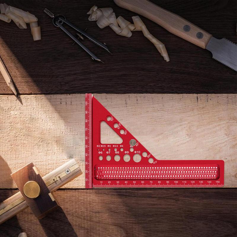 

Woodworking Triangle Ruler 3D Triangle Ruler Multi-Angle Aluminum Measuring Ruler Miter Layout Square Protractor High Precision United States