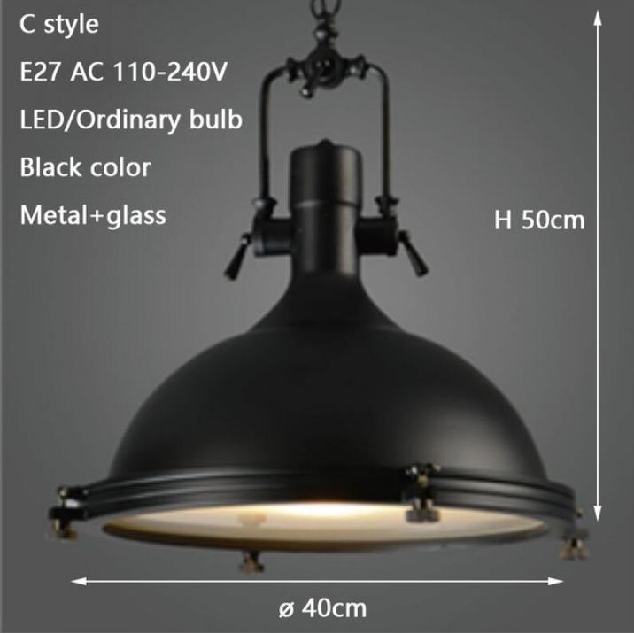 3 style Loft retro Industrial hanging Hardware metals pendant lamp vintage E27 LED lights Kitchen