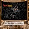 Astronaut Space (1) Theme Personalized Tapestry Custom Name Text Wall Hanging Tapestry Home Background Decoration