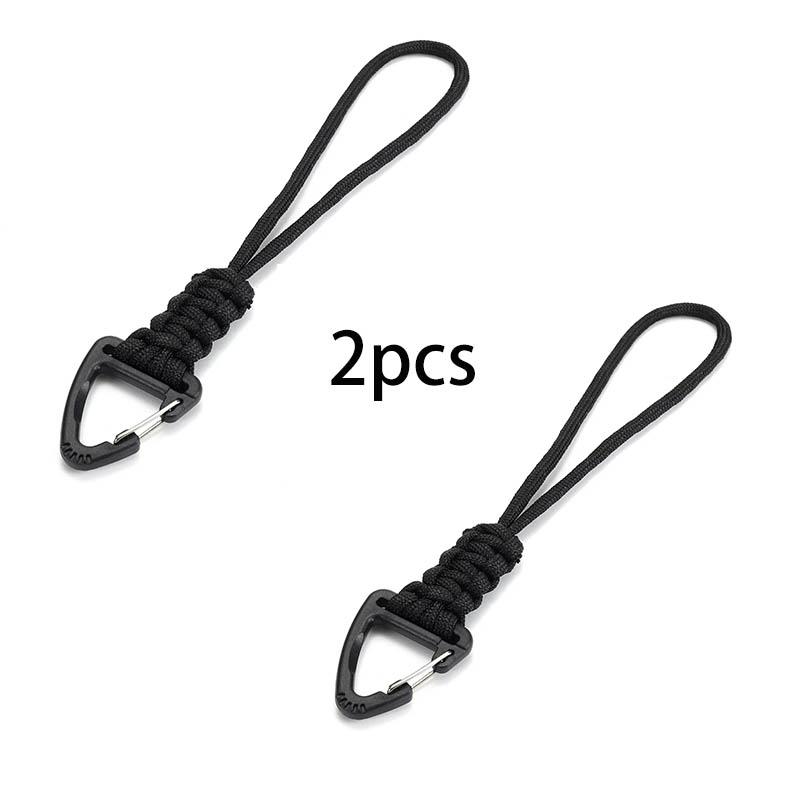 Paracord Keychain Lanyard Metal Triangle Buckle Outdoor Survival Camping Plastic Clip High Strength Backpack Hanging Carabiner