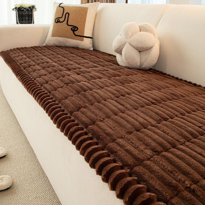 Soft Plush Non-Slip Couch Cushion Thickened Flannel Mat Sofa Bed Window Seat