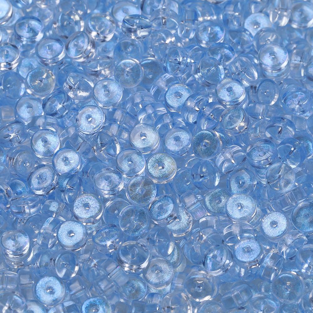 50pcs Glass Round Flat Wheel Beads Colored Loose Spacer Beads for DIY Jewelry Making Earrings Necklaces Bracelets Accessories