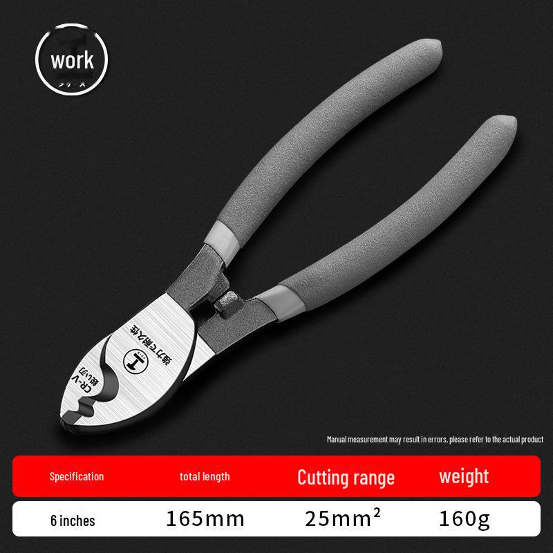 Green Forest 6-Inch Multi-Function Cable, Wire & Bolt Cutter Electrician Shears