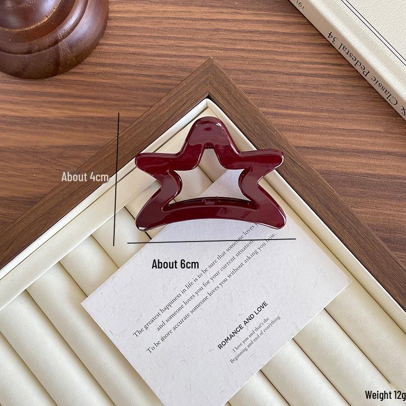 

Праздничная красная шпилька для пучков Ankola - большой зажим для женщин в форме акулы