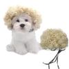 Pet Hat Wig Cover Dog/Cat Cosplay Spoof Wig Pet Headwear Supplies Accessories Curly Hair Straight Hair Diy Hand Woven Hair Wig