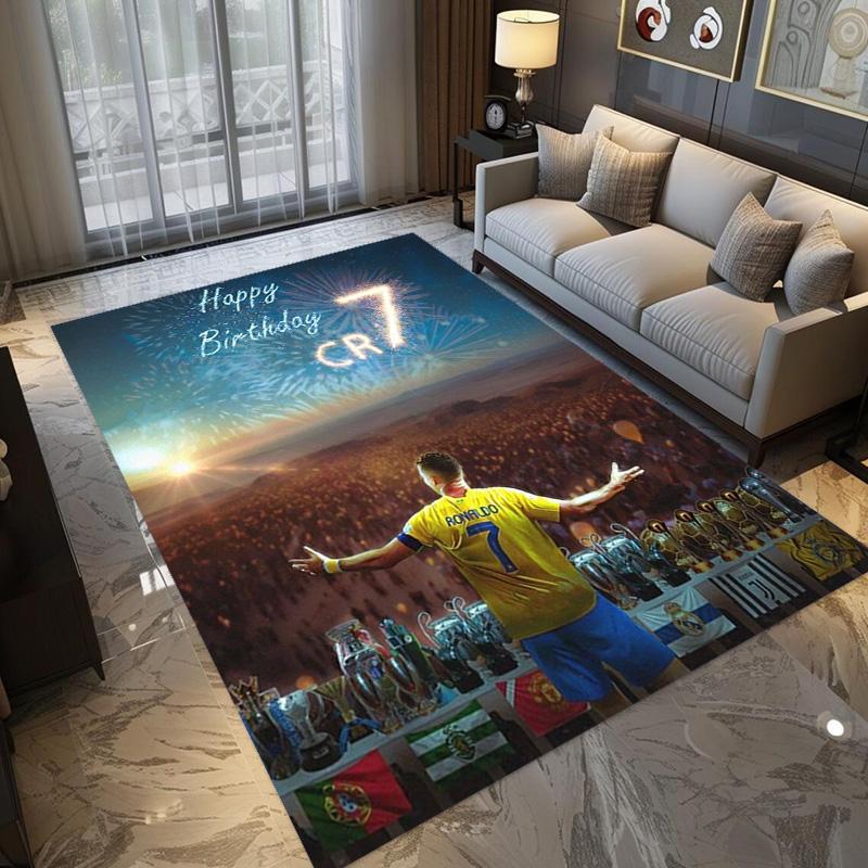 Cristiano Ronaldos Erbe Teppich Wohnzimmer- und Schlafzimmerteppiche Druck Schutzmatte Kunst Fußmatte