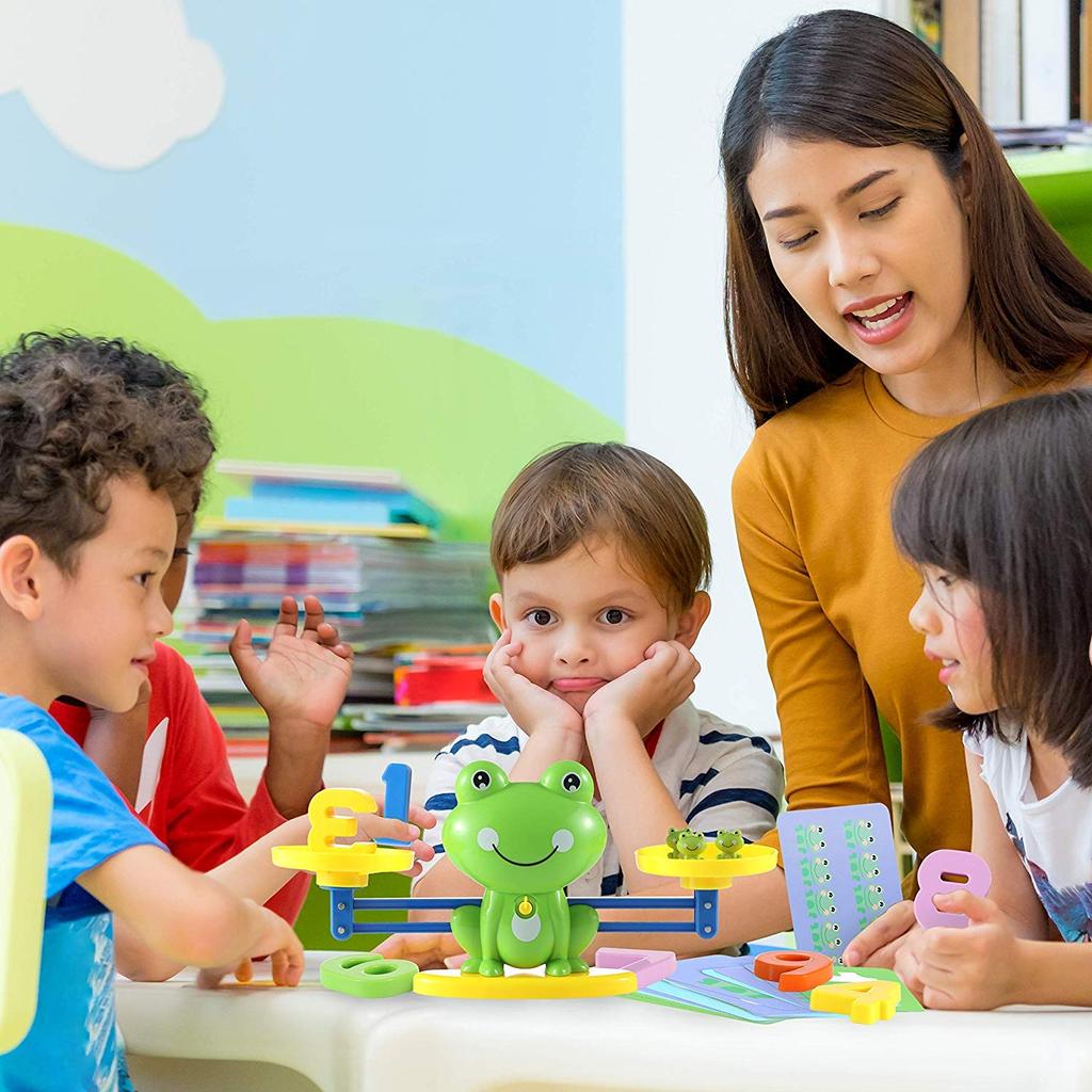 Educational Balance Scale Frog Balance Seesaw Number Balance Math Educational Board Card Age Boys Toy, Game, Toy, Game, Game, Toddler, Kids, 6,