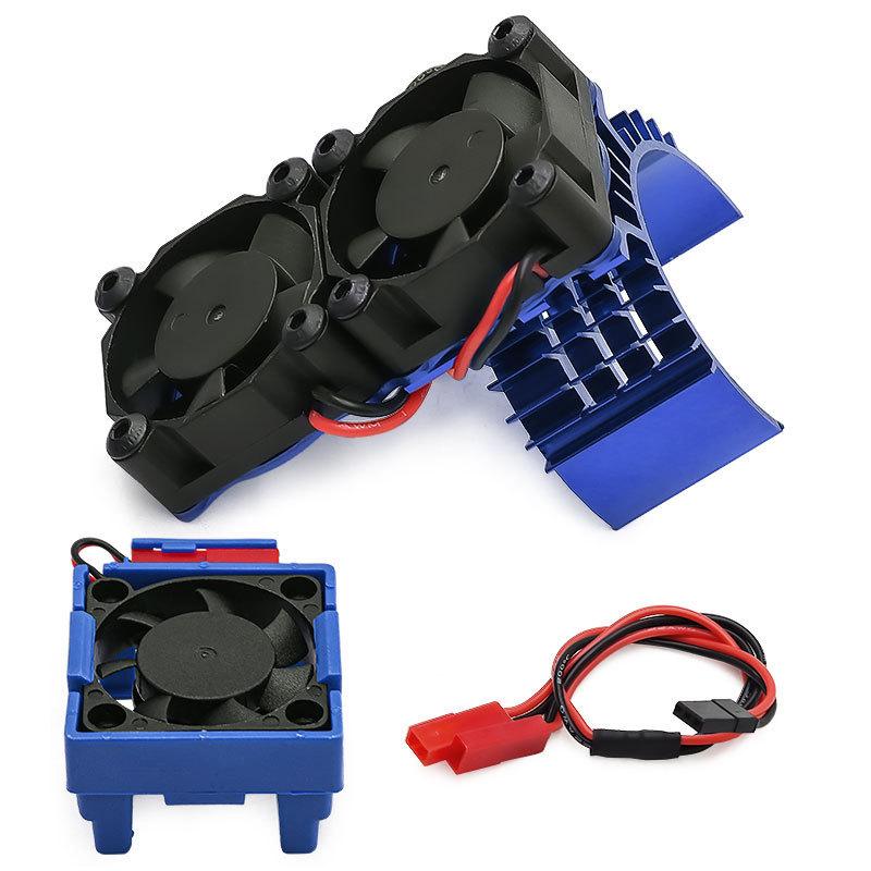 Traxxas VXL-3S için Yükseltilmiş Soğutma Fanı ve Soğutucu Seti, Slash Rustler Bandit Stampede 2WD 4X4 için Verimli Motor ESC Soğutucu