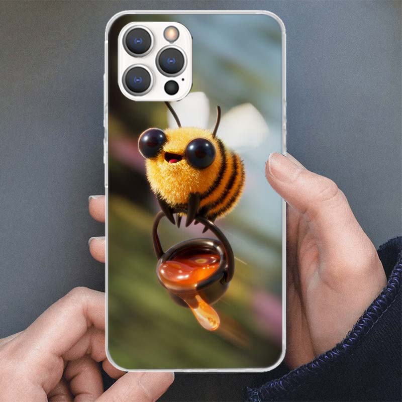 Bee Keeping Honey Animal Phone Case For iPhone 17 16 15 14 13 12 11 Pro Max Mini Plus Air 7 SE 8 Soft Silicone Print Shell Funda
