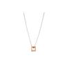 Hermes Cage DH Square Alloy Necklace Unisex necklace Light-Brown Rose-Gold H143991FO55