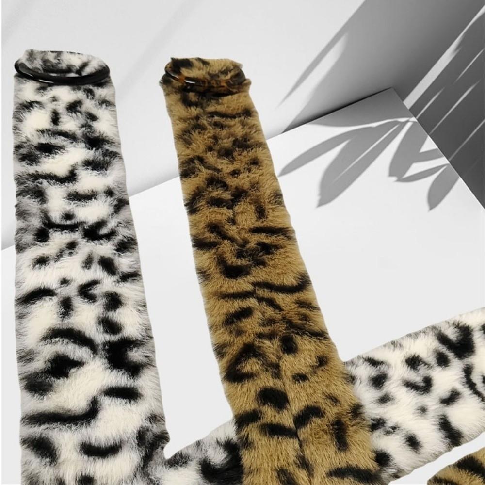 Leopard Print Furry Plush Belt Sexy Tassels Waistband Y2K Waist Belt  Costumes Accessory